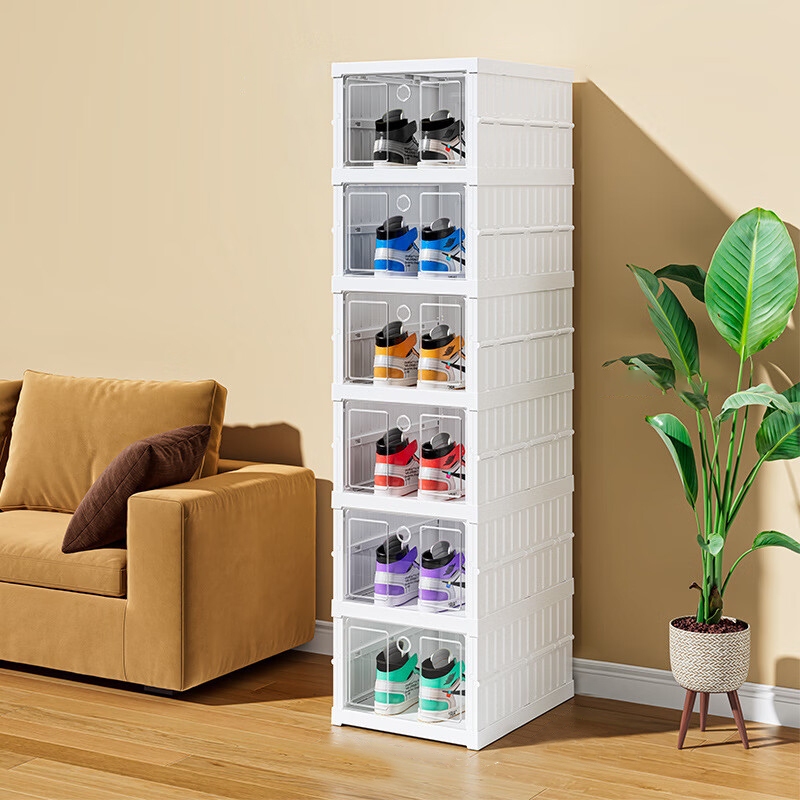 Large Size Shoe Box Foldable Hard Plastic Home Organizer Box Storage ...
