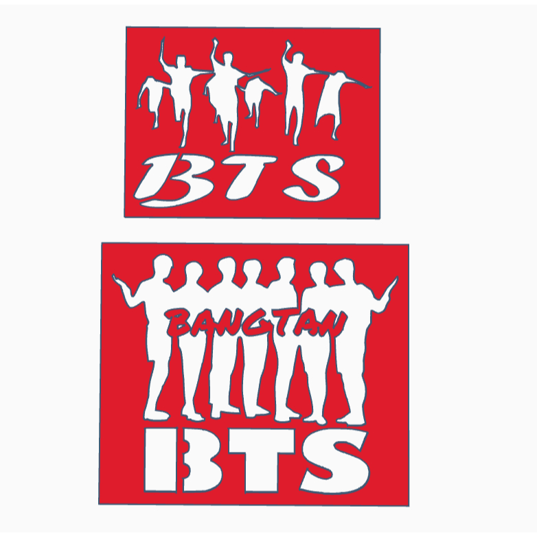 BTS Stencils Kpop 3D Printed | Shopee Philippines