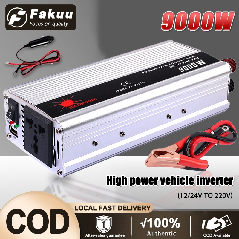 9000W Sine Wave Inverter High Frequency Inverter 12V/24V DC to 220V AC ...