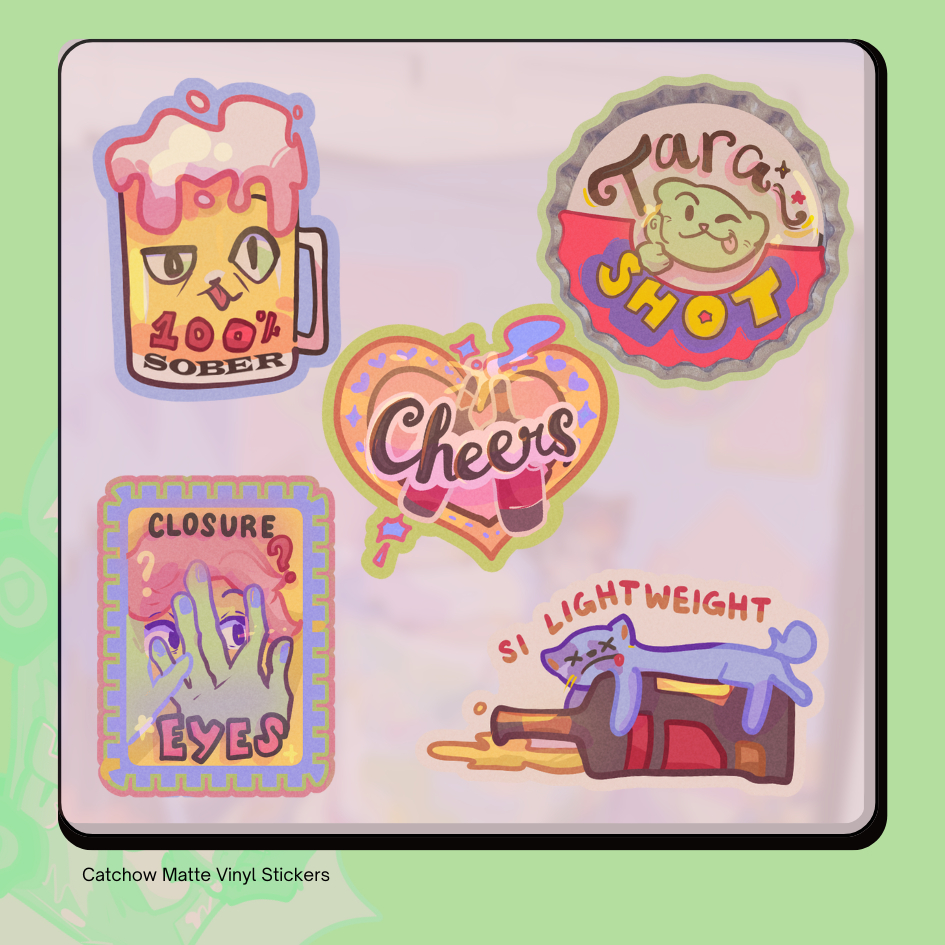 Cheers Tara Shot! Alcohol n all Waterproof Vinyl Sticker Set | Shopee ...