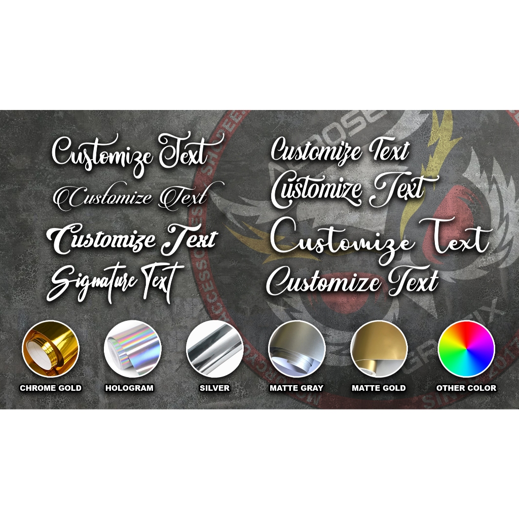 Customize Signature Motorcycle Diecut Stickers | Shopee Philippines