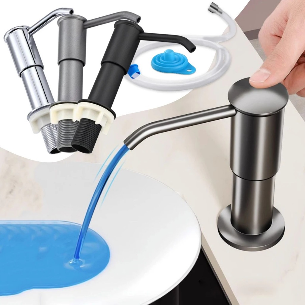 Kitchen Sink Liquid Soap Dispenser Stainless Pump Detergent Dispenser ...