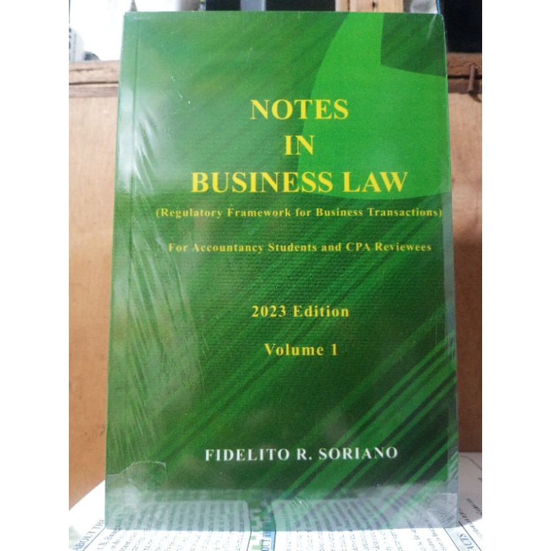 NOTES IN BUSINESS LAW (Regulatory framework for Business transactions ...