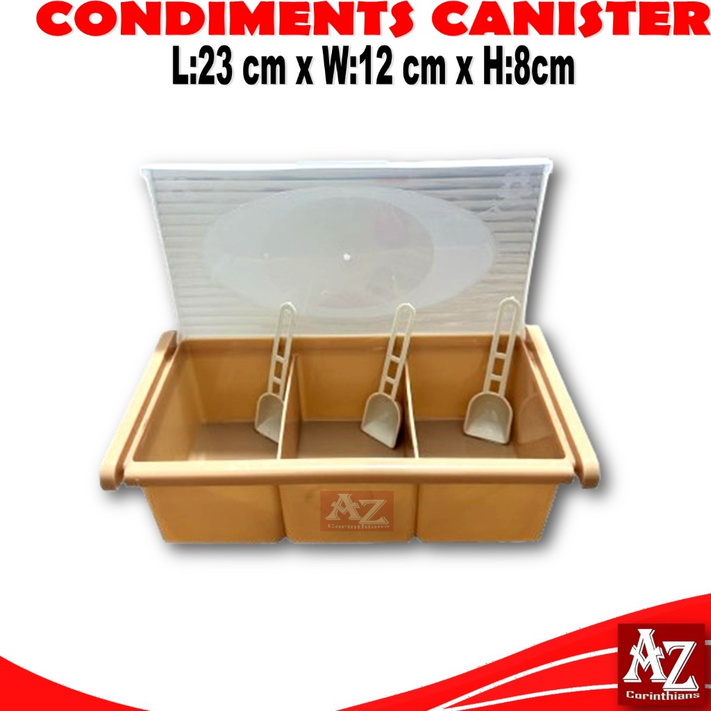 3 in 1- condiments canister container with Scooper, coffee , sugar ...
