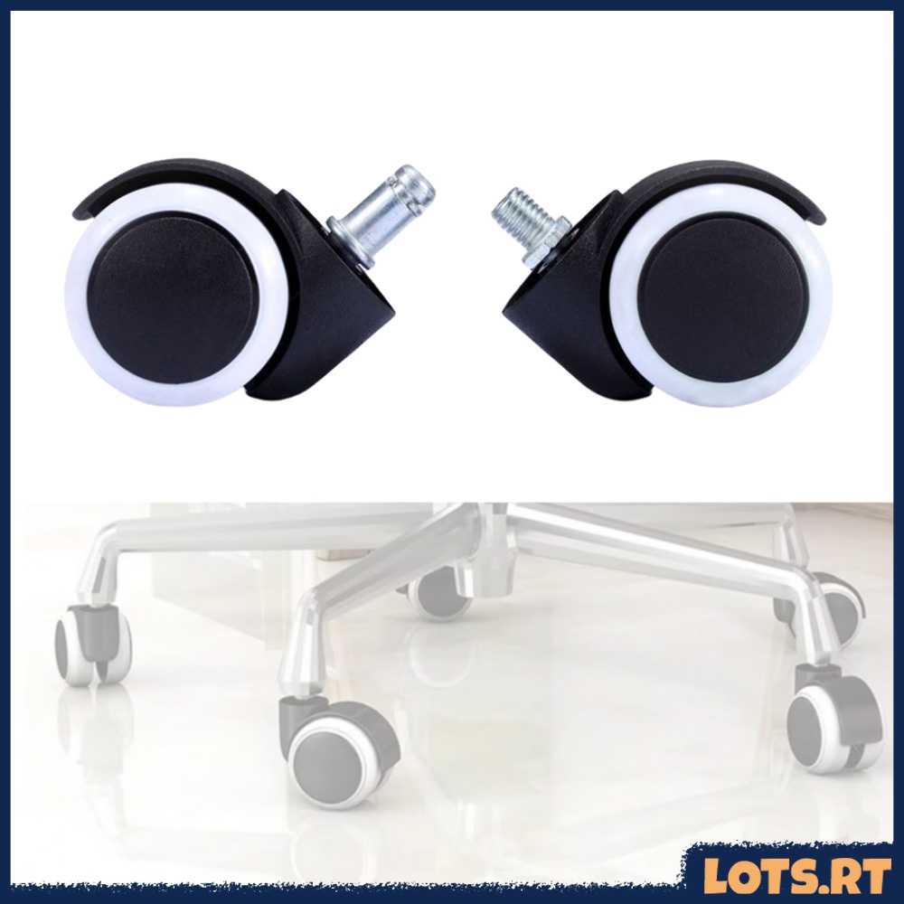 2 In Office Chair Wheels Circlip Thread Type No Noise Heavy Duty Chair ...