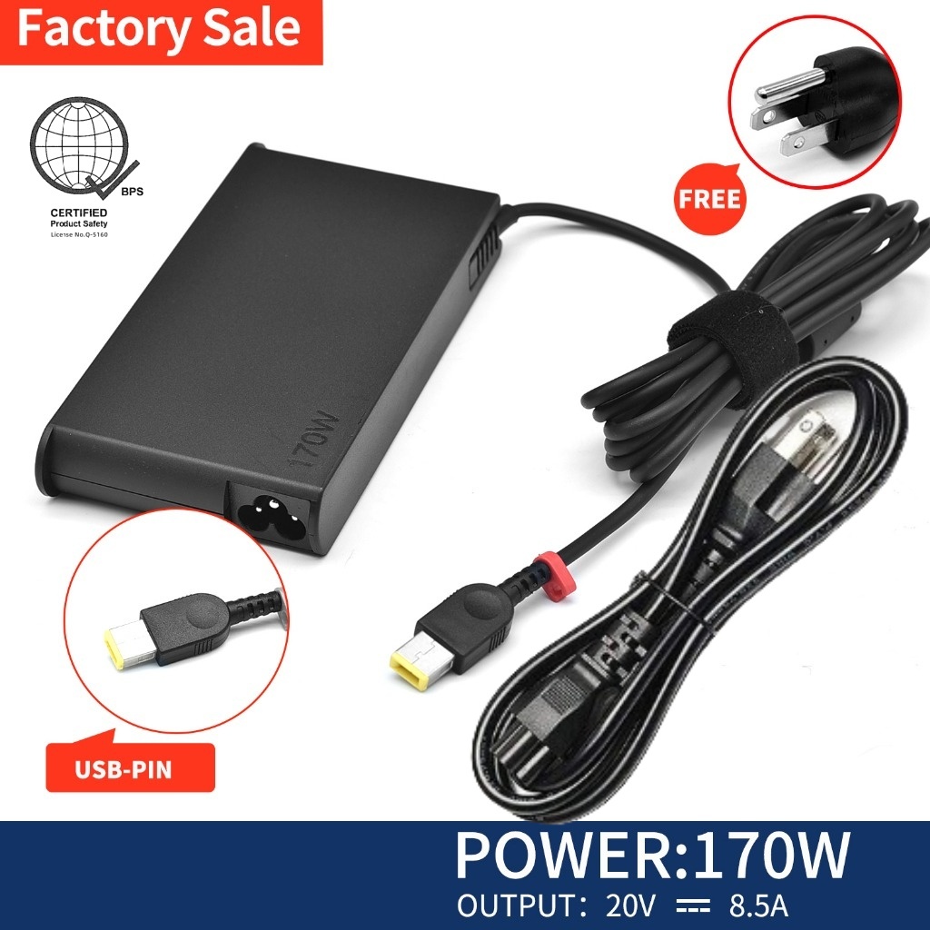 COD New-Version Lenovo 20V 8.5A 170W Laptop Charger For Legion ThinkPad ...