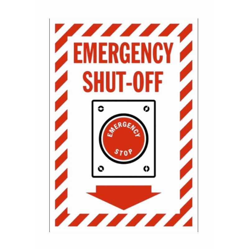 Signage for Emergency Shut -Off PVC Plastic Material | Shopee Philippines