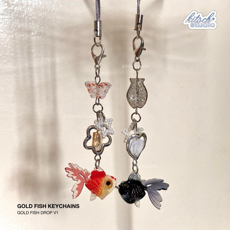 GOLD FISH KEYCHAINS | kitschstudio | INS CHARMS BEADED | Shopee Philippines