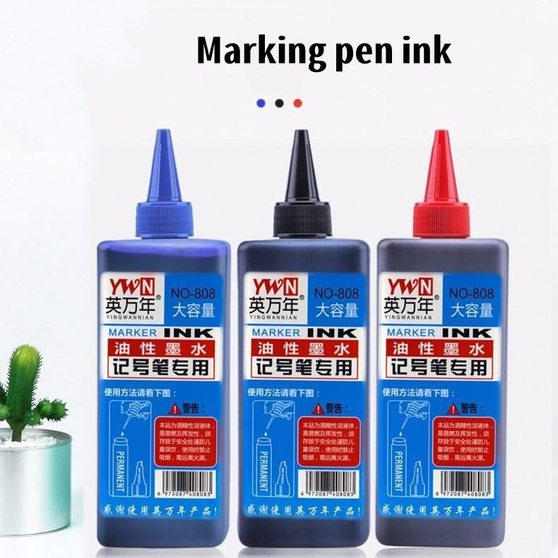 Marker ink refill large bottle 500ML oily red blue black ink big head ...