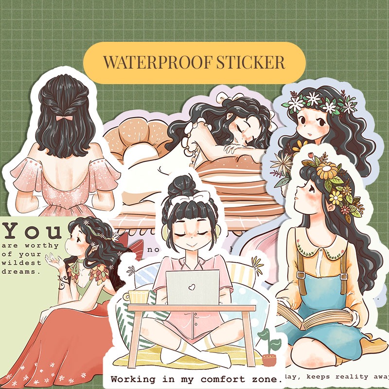 Quotation Cute Girl Waterproof Sticker for Laptop,Tumblers,Etc.| v010 ...