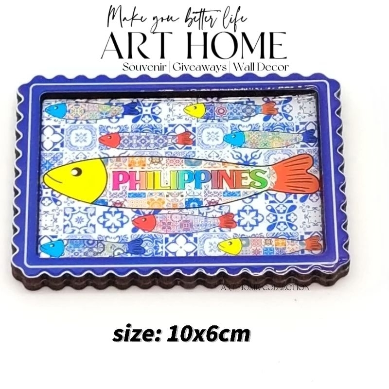 PHILIPPINES Wooden 2D Fridge Magnet Embossed Ref Magnet Souvenirs ...