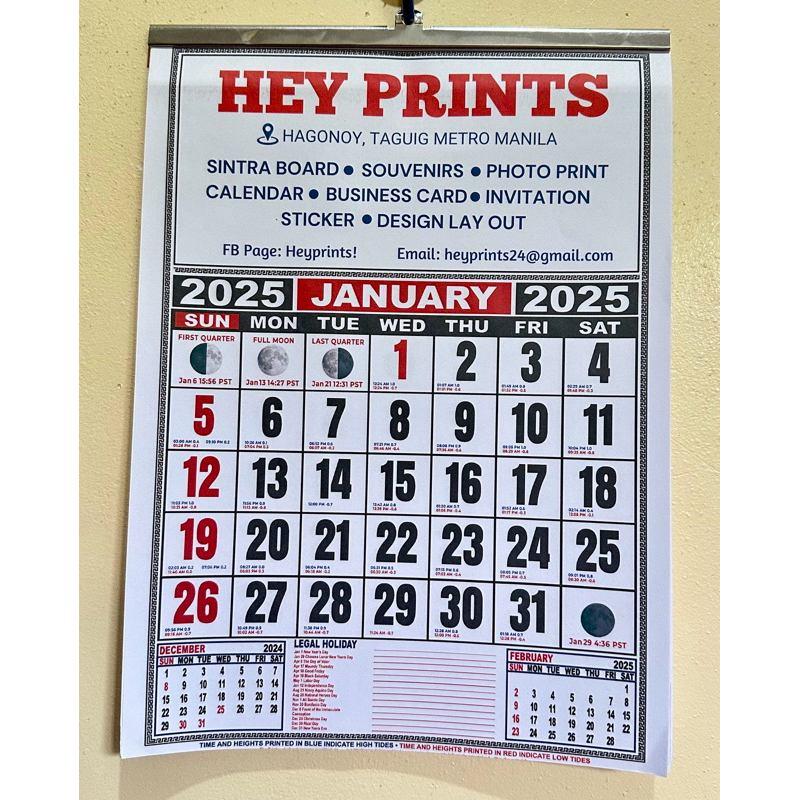 2025 Commercial calendar FREE LAYOUT MINIMUM OF 10PCS | Shopee Philippines