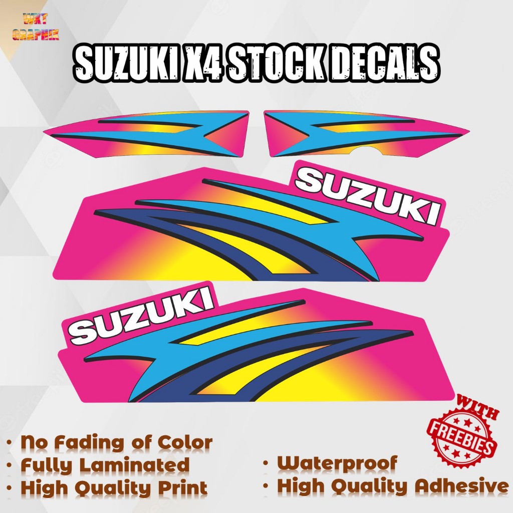 SUZUKI X4 STOCK DECALS (WATERPROOF, LAMINATE, FADE PROOF) | Shopee ...
