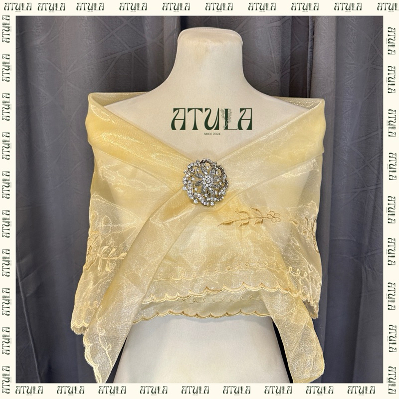 ATULA Filipiniana Alampay — Embroidered | Shopee Philippines