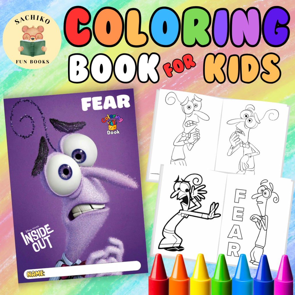 DISNEY PIXAR INSIDE OUT 2 FEAR COLORING BOOK SACHIKO FUN BOOKS | Shopee ...