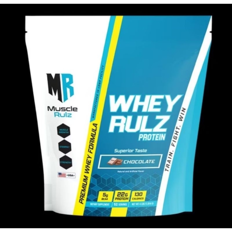 Muscle Rulz Whey Rulz Protein (Whey Blend) I Chocolate 4lbs and 1lb ...