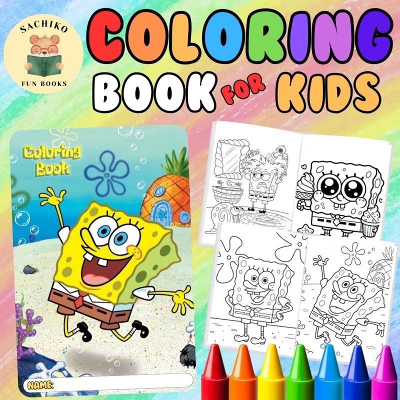 SPONGEBOB SQUAREPANTS COLORING BOOK SACHIKO FUN BOOKS | Shopee Philippines