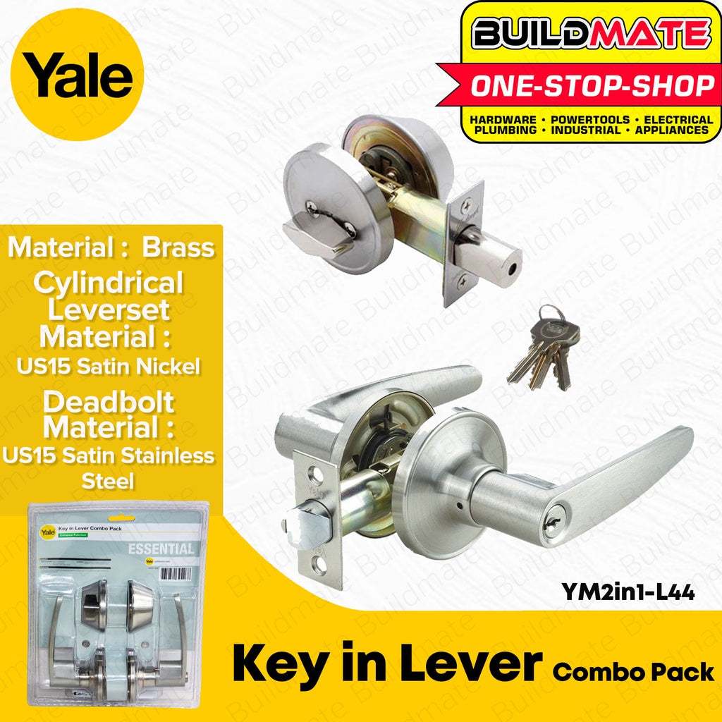 BUILDMATE Yale Original 2IN1 Key In Lever Lock Set Combo Pack Entrance ...