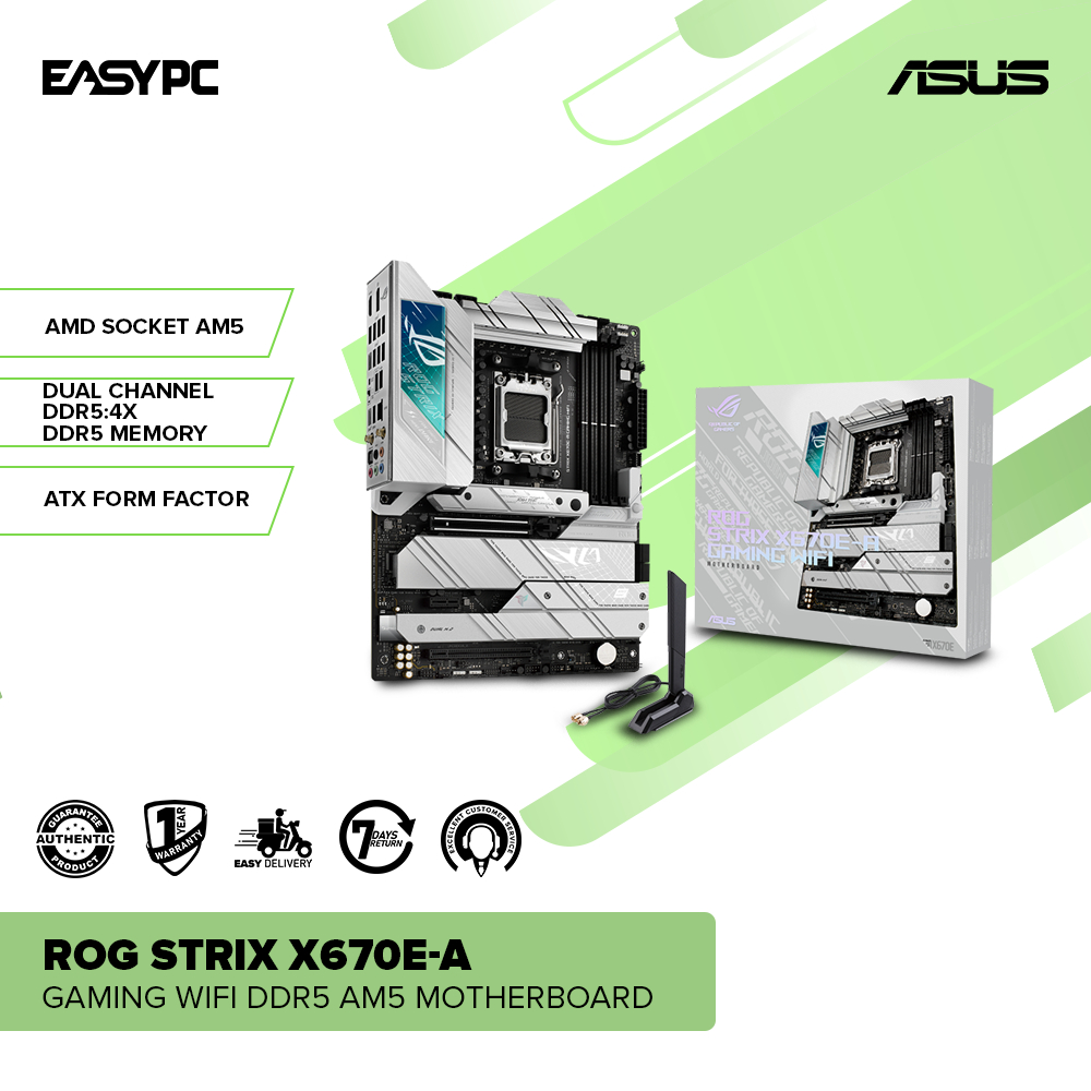 EasyPC | Asus ROG Strix X670E-A Gaming Wifi Ddr5 AM5 Motherboard ...