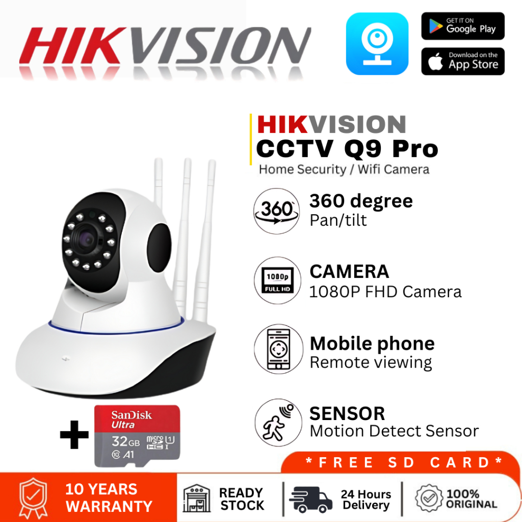 Hikvision CCTV Camera 1080P Q9 WiFi Wireless Home Security Camera