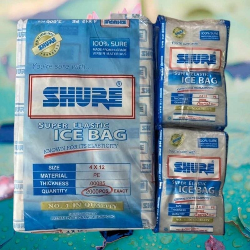 4x12 Shure Super Elastic Ice Bag (100s) | Shopee Philippines
