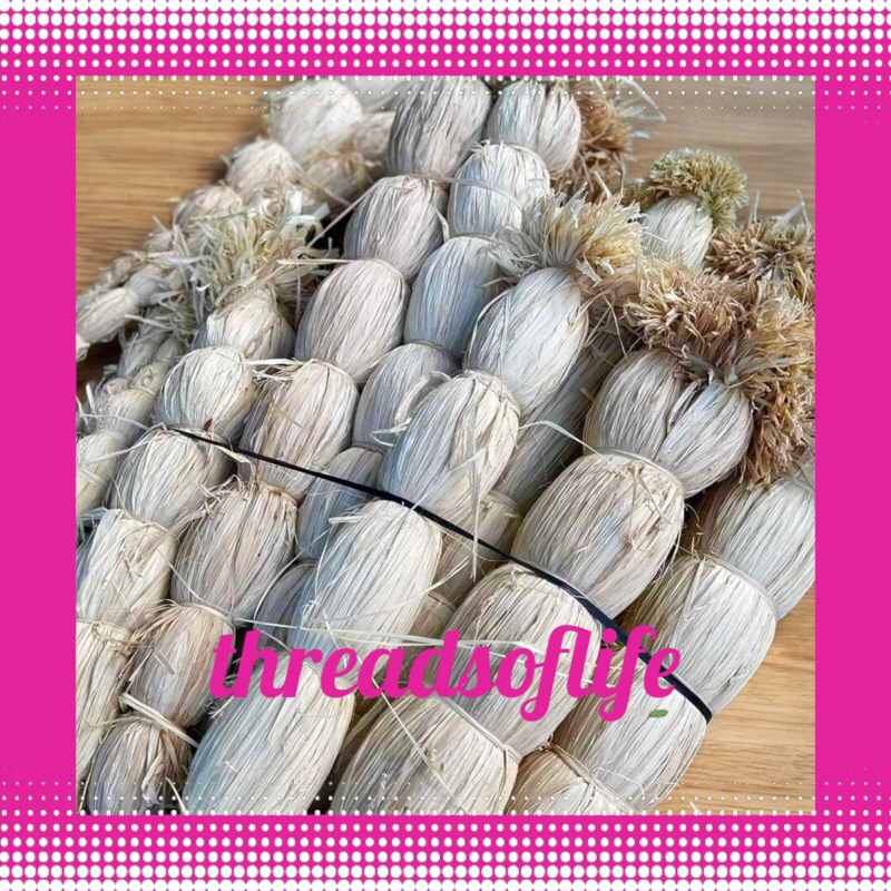 1-KILO Natural Raffia Fiber Buri Palm Grass Native Raw Material for DIY ...