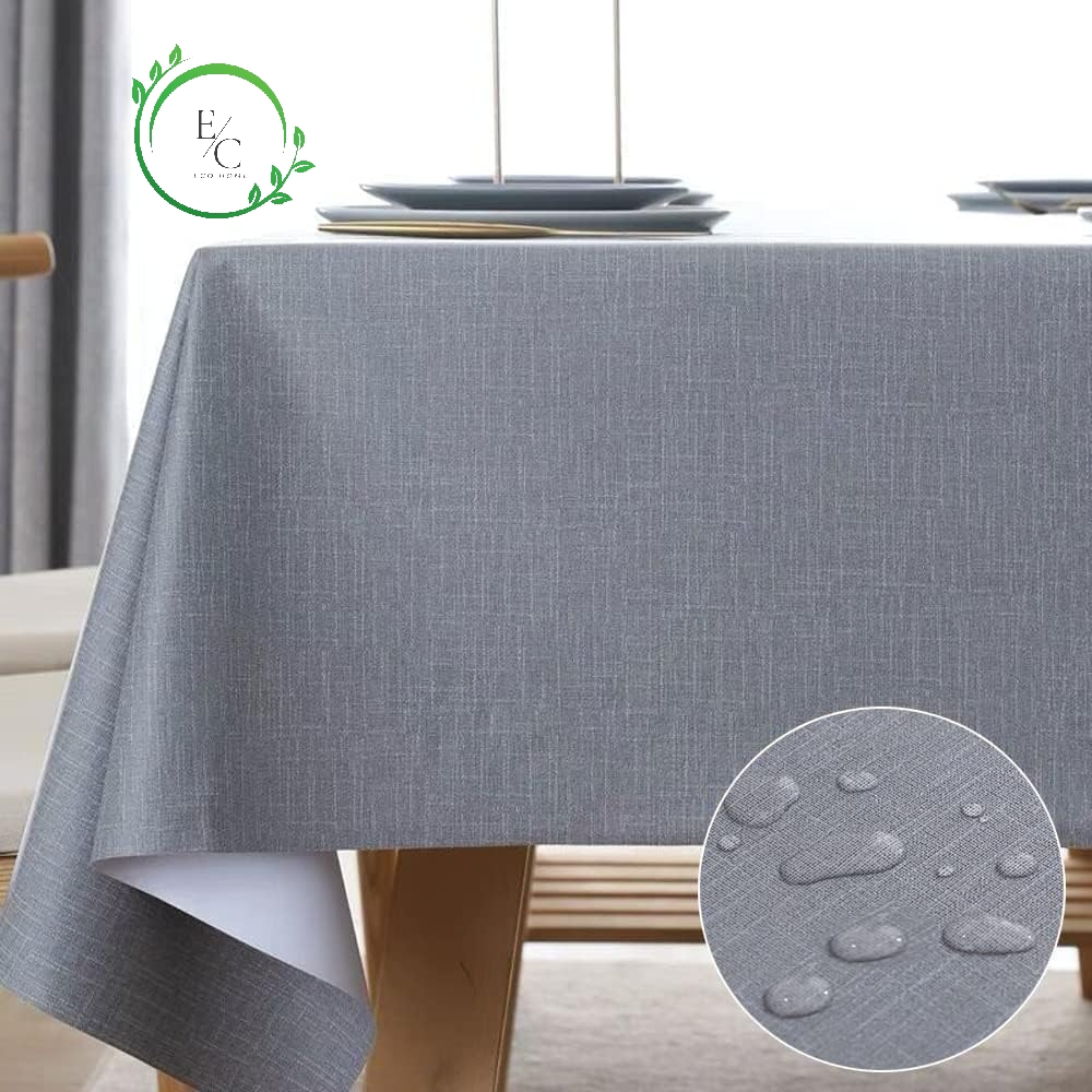 Tablecloth Waterproof Oilproof Kitchen Dining Table Cover Rectangle ...