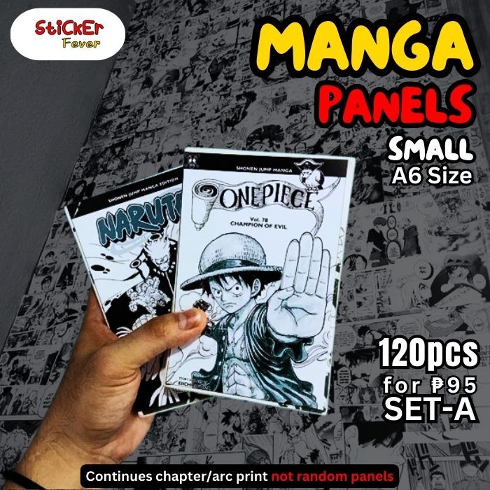 StickerFever 120pcs for ₱95 Anime Manga Panels Wall Decoration A6 Manga ...