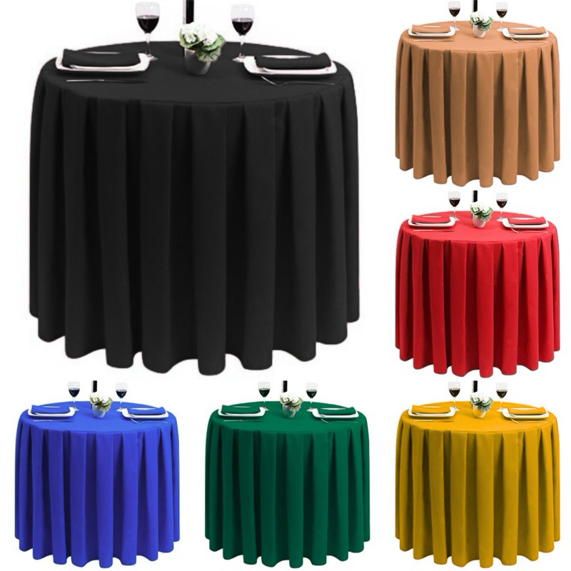 PLEATED ROUND TABLE CLOTH GEENA with Skirting Design Catering Buffet