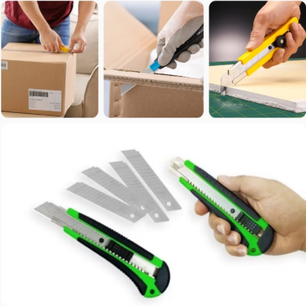 retractable cutter with blade replacement set cutting | Shopee Philippines