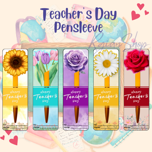 Teachers Day Gift Ideas Personalized Customized Pen Sleeve Token ...
