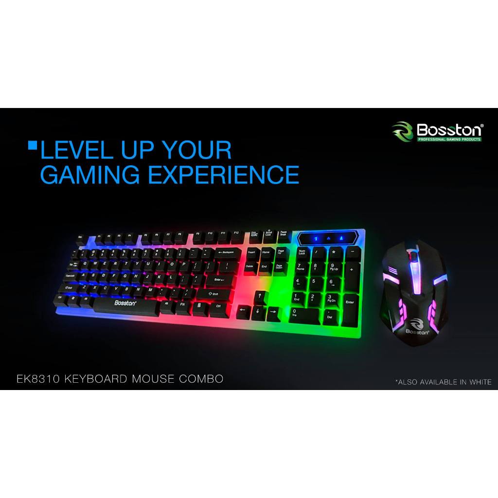 Bosston EK8310 Keyboard and Mouse Combo | Shopee Philippines