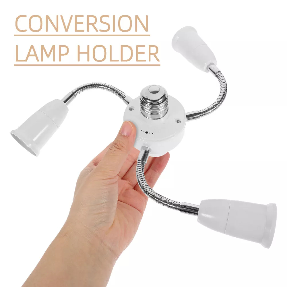 Adjustable White E27 Base Light Socket Splitter Gooseneck LED Bulbs ...