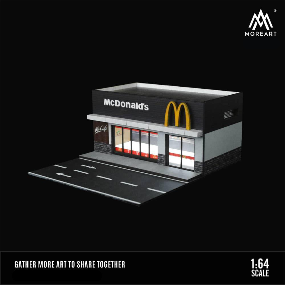 MoreArt 1/64 Scale McDonald's Catering Store Theme with LED Light ...