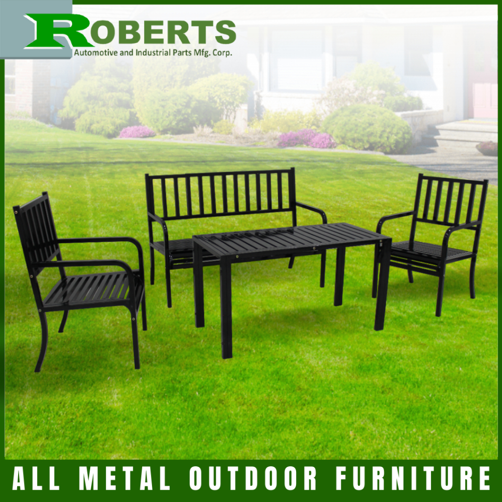 HEAVY DUTY ALL METAL FURNITURE CHAIRS & TABLES FOR GARDEN / PATIO