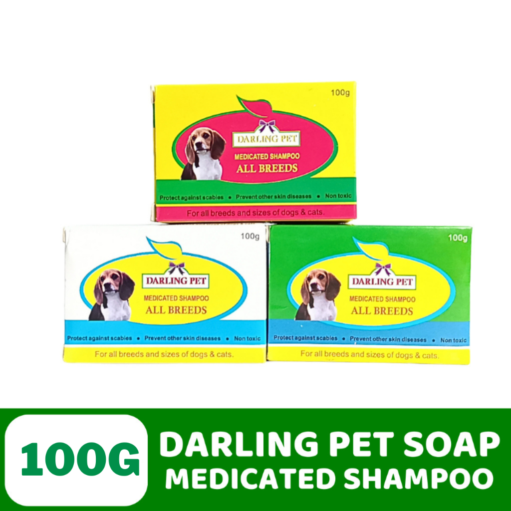Darling Pet Shampoo Pet Soap Bar Medicated Shampoo 100g Shopee