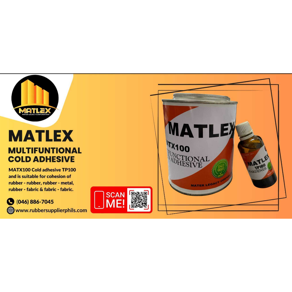 Matlex Adhesive Cement & Hardener Rubber to Rubber Bonding Metal to
