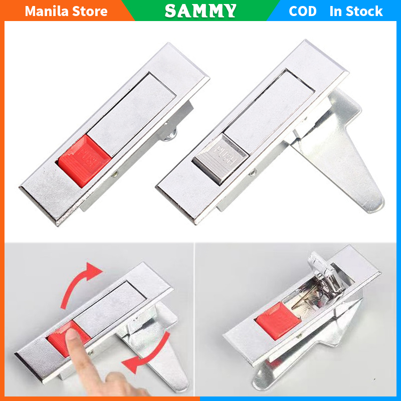 Pushbutton Power Distribution Cabinet Lock Red Button Bounce Flat Lock ...