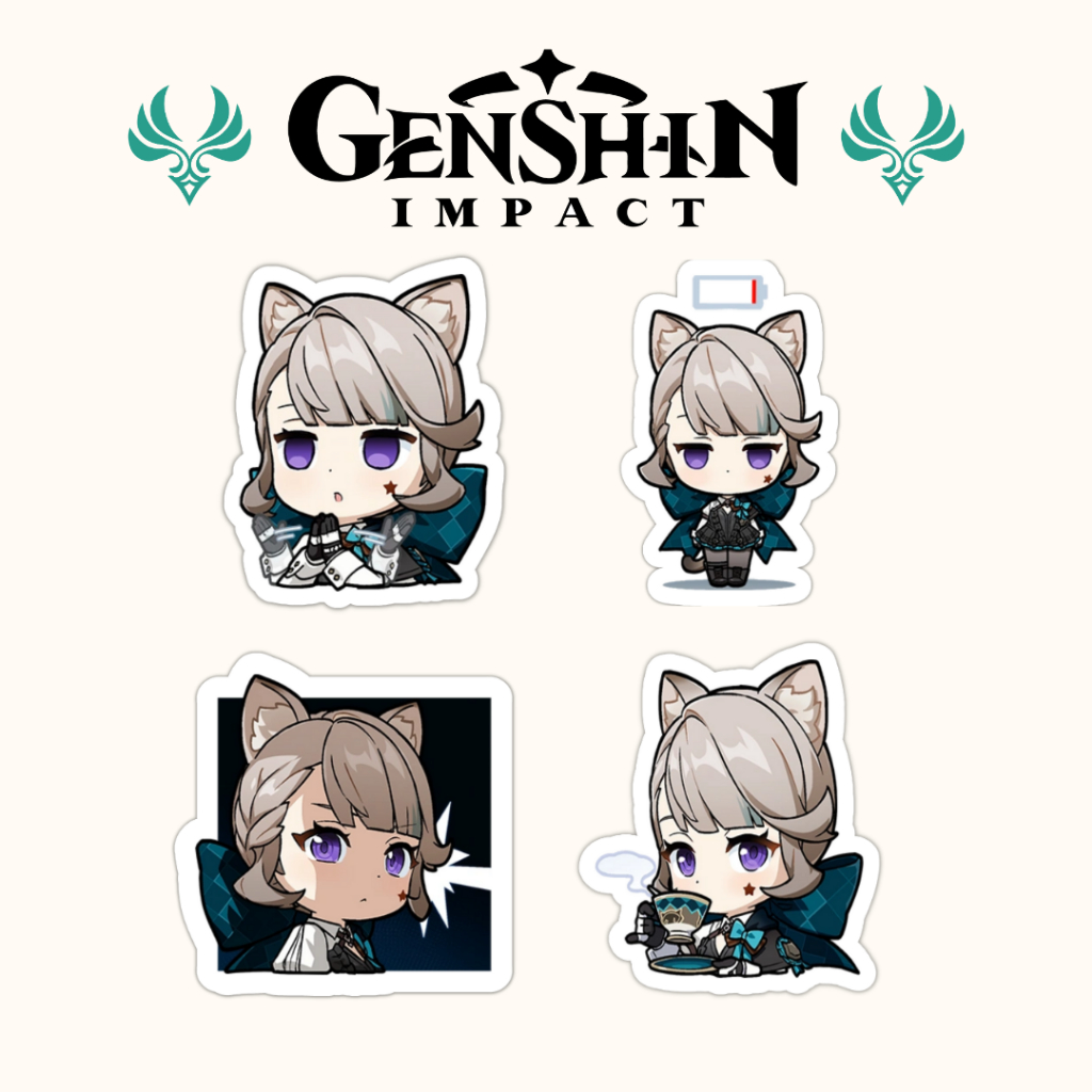 Genshin Impact Lynette Emoji Sticker Set (4pcs) | Shopee Philippines