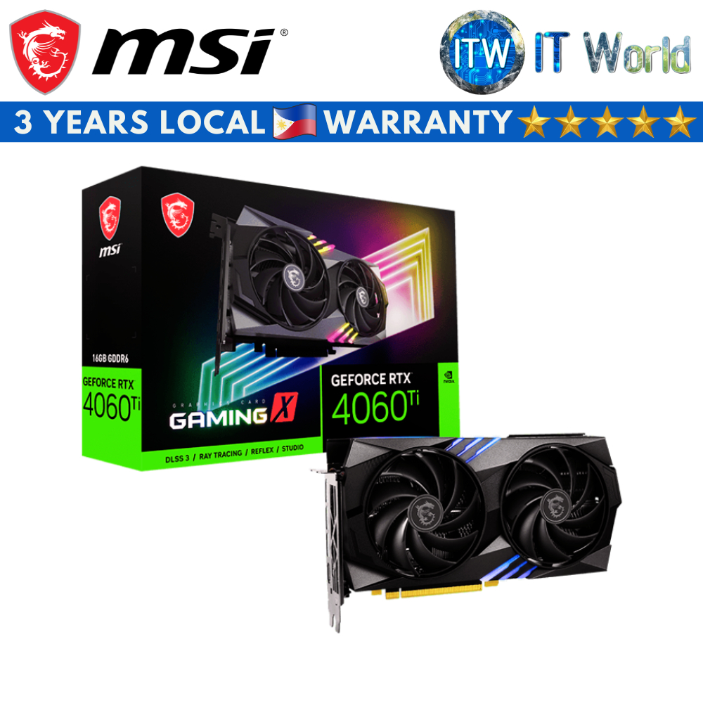 Itw | MSI Geforce RTX 4060 Ti Gaming X 16GB GDDR6 Graphic Card | Shopee ...