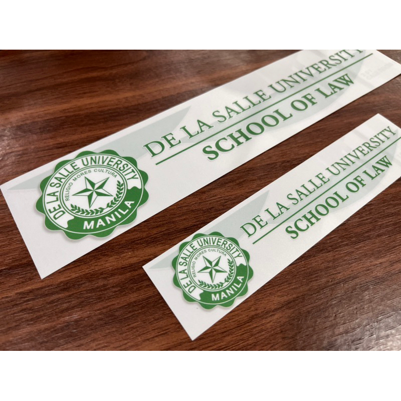 Brand new custom school inspired waterproof DLSU School of Law Bar ...