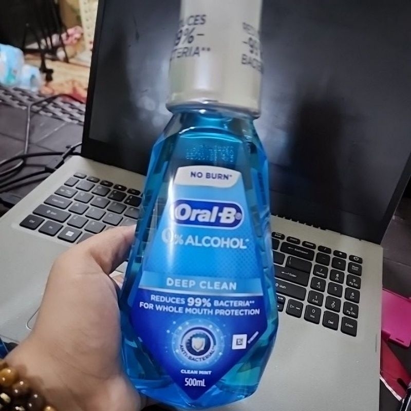 Oral B Deep Clean Mouthwash No Burn 500/250ml | Shopee Philippines