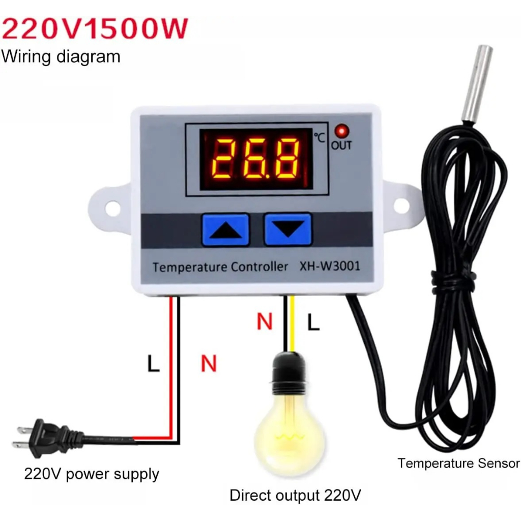 XH-W3001 Incubator Multifunction Digital Temperature Controller 220V ...