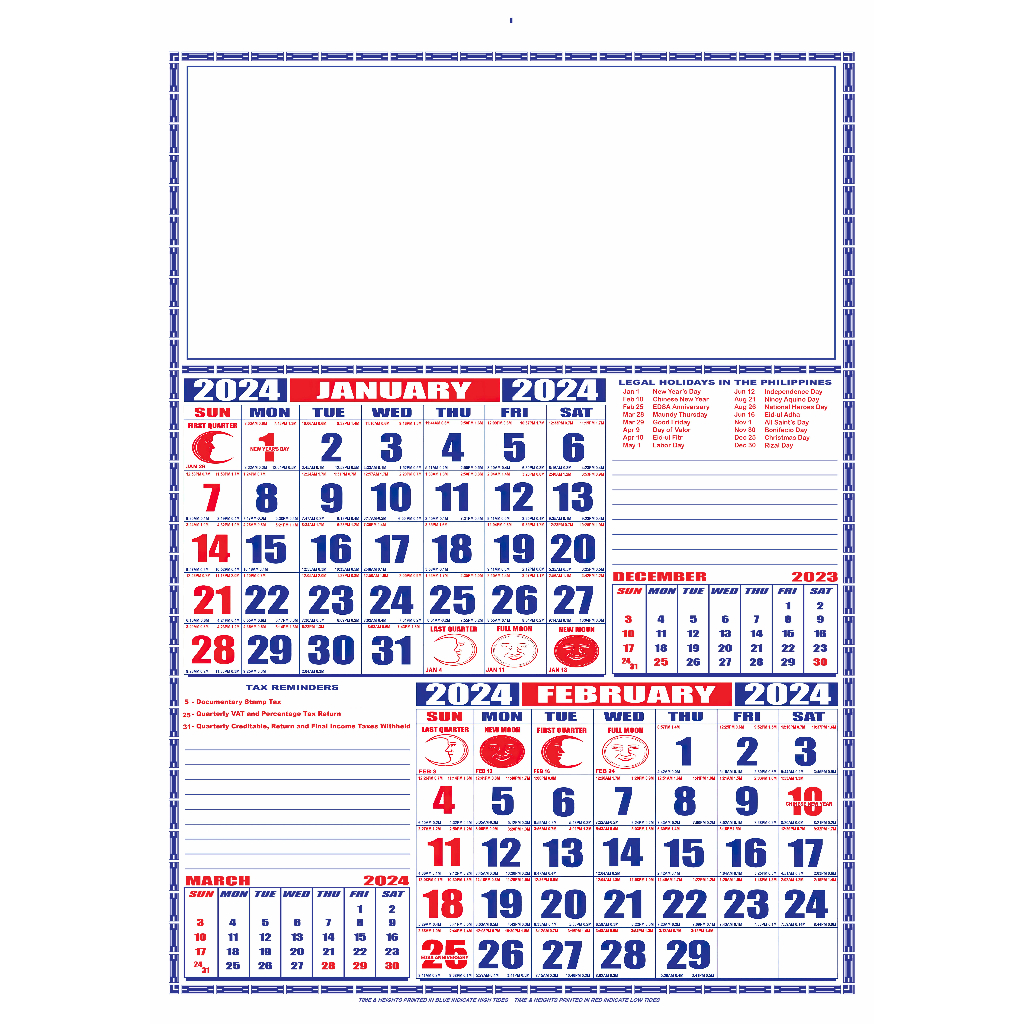 1pc A3 size6pages (43 php/pc) 2024 CUSTOMIZED CALENDAR Strictly NO