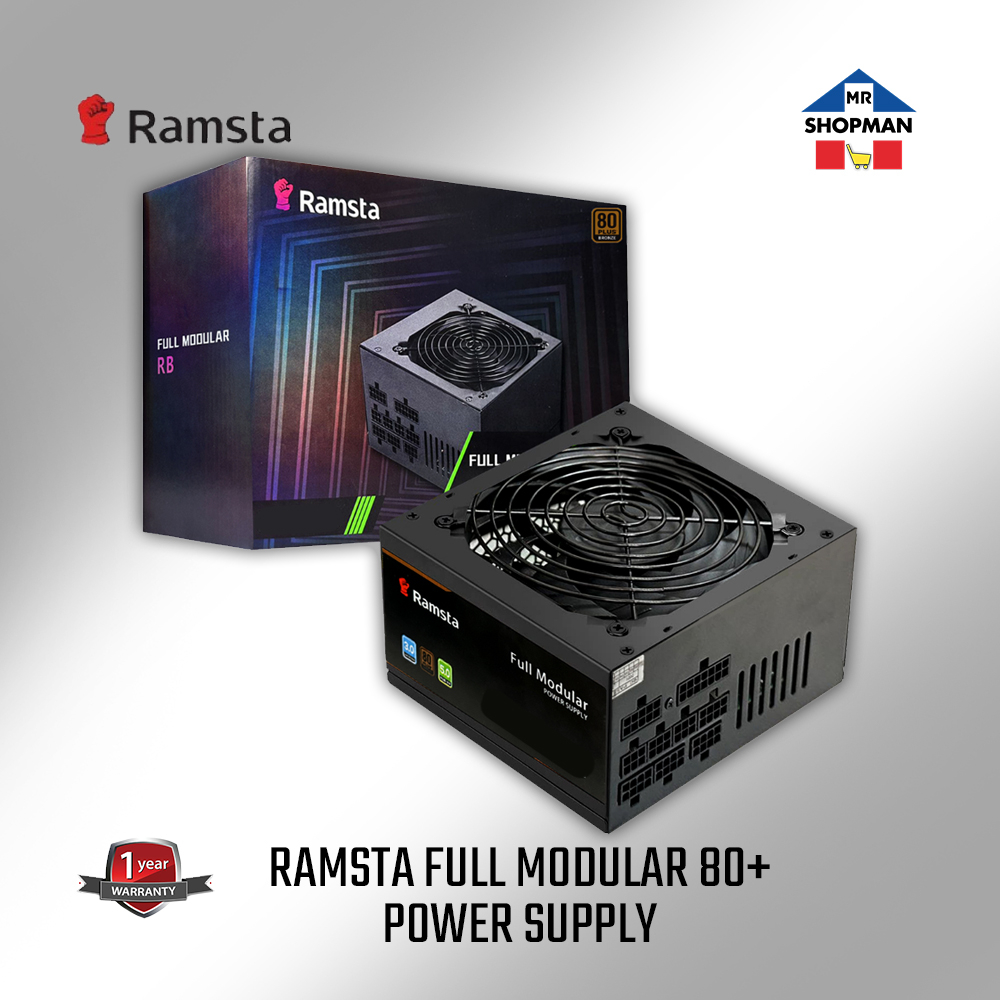 Ramsta Fully Modular 550w 650w 750w 850w 1000w ATX 80+ Bronze / Gold