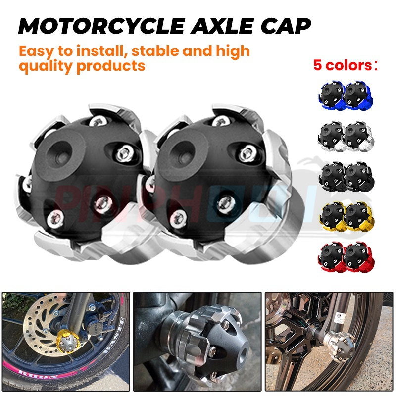 Motorcycle Axle Cap CNC Alloy Wheel Axle Screw Cap Axle Cover Shopee