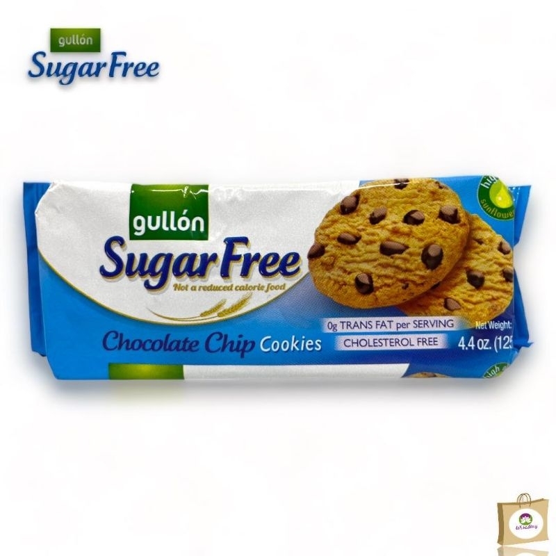 Gullon Sugar Free Chocolate Chip Cookies 125g / Sugar Free Fiber