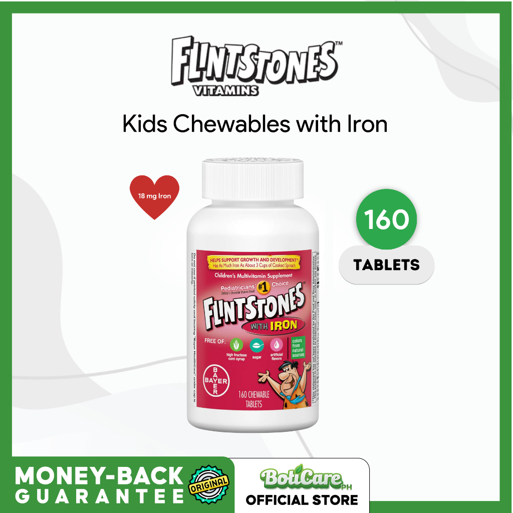 Flintstones Multivitamin Chewables with Iron (160 Tablets) for Kids