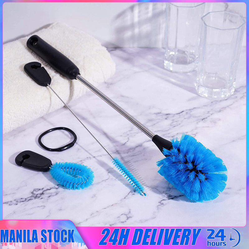 3pcs/set Stainless Steel Water Bottle Cleaning Brush Set Bottle Washer