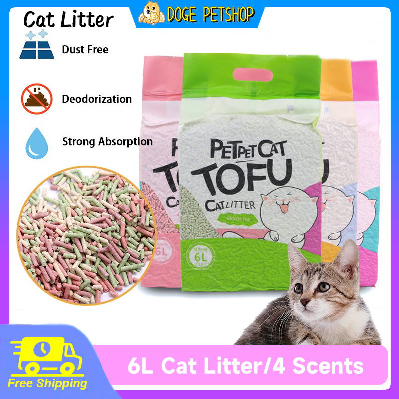 Doge.Cat Litter 6L Food Grade Plant Tofu Residue Made Natural Tofu Cat